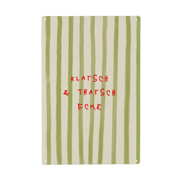 Holzbild "Klatsch & Tratsch - Ecke" artboxONE - Typografie,Liebe,Lehrersprüche