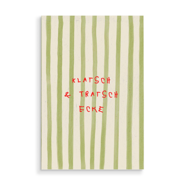 Holzbild "Klatsch & Tratsch - Ecke" artboxONE - Typografie,Liebe,Lehrersprüche