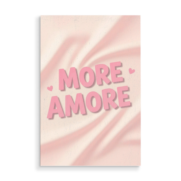 Holzbild "Mehr Amore B" artboxONE - Typografie