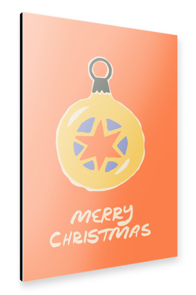 Alu-Dibond "Happy Christmas (62)" 30x20 cm artboxONE