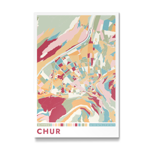 Galerie-Print "Colormap Chur" 30x20 cm artboxONE