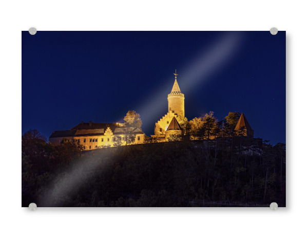 Acrylglasbild "Die Leuchtenburg beleuchtet" artboxONE - Architektur