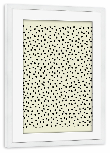 Poster mit Rahmen weiß "Polka Dot Yayoi Kusama inspiriert" artboxONE - Typografie,Abstrakt,Städte / Tokio