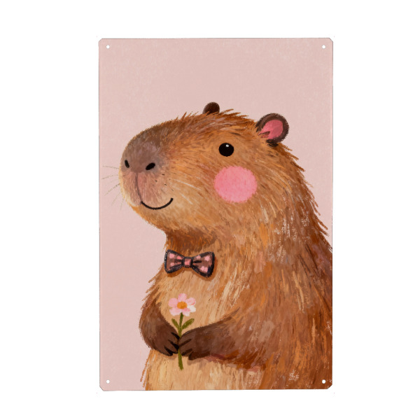 Holzbild "Sanfter Capybara" artboxONE - Für Kinder,Tiere