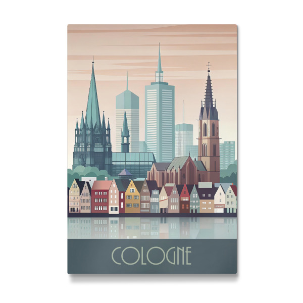 Galerie-Print "Minimalistische Skyline von Köln" 30x20 cm artboxONE