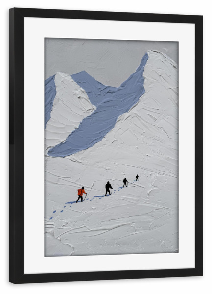 Poster mit Rahmen schwarz "Spuren im Eis" artboxONE - Natur,Reise,Reise / Länder