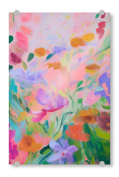 Acrylglasbild "Pinselzauber der Blüten" artboxONE - Natur,Floral,Abstrakt