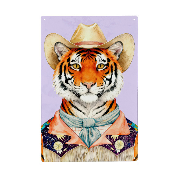 Metall Poster "Westbengalischer Tiger" artboxONE - Tiere