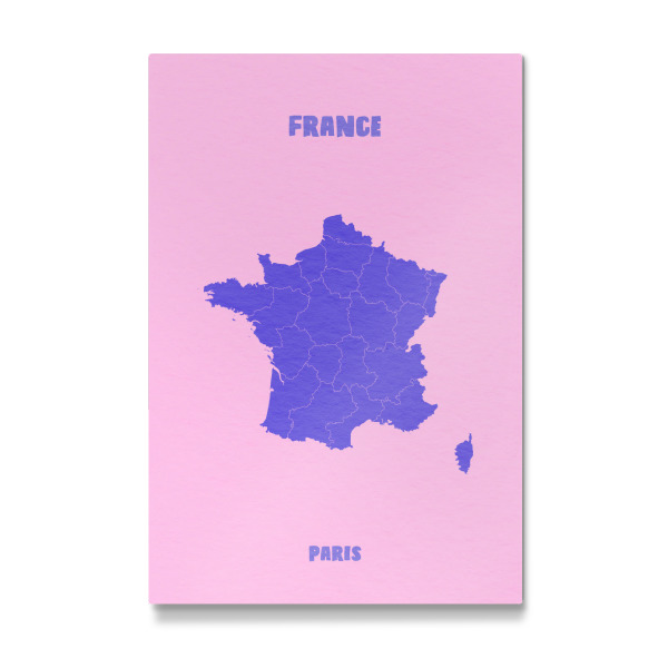 Galerie-Print "Frankreich-Paris-Karte" 75x50 cm artboxONE