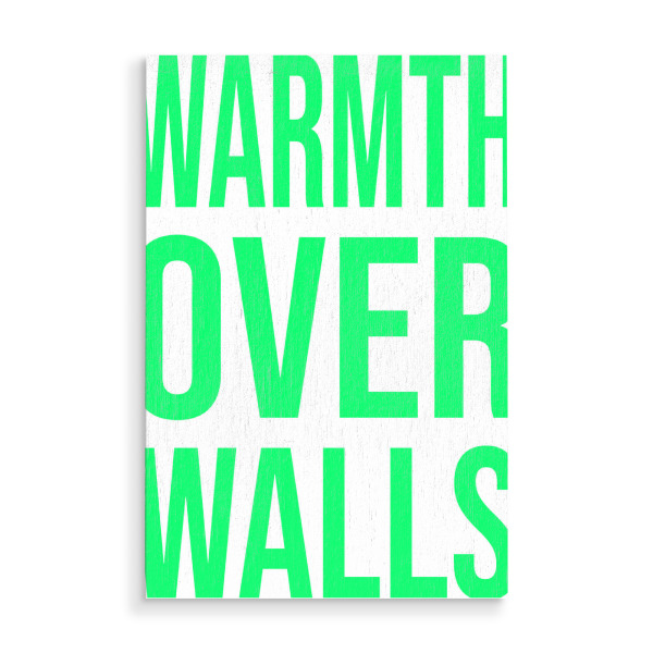 Holzbild "WÄRME ÜBER WÄNDE" artboxONE - Typografie,Abstrakt,Buchstaben / W