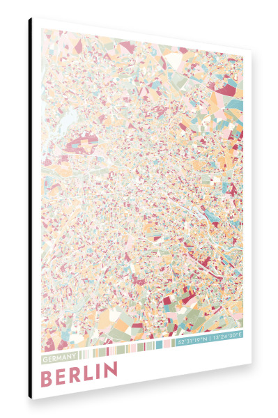 Alu-Dibond "Berlin City Color" 75x50 cm artboxONE