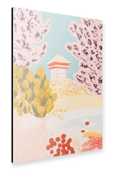 Alu-Dibond "Asiatischer Garten im Japanstil" 30x20 cm artboxONE