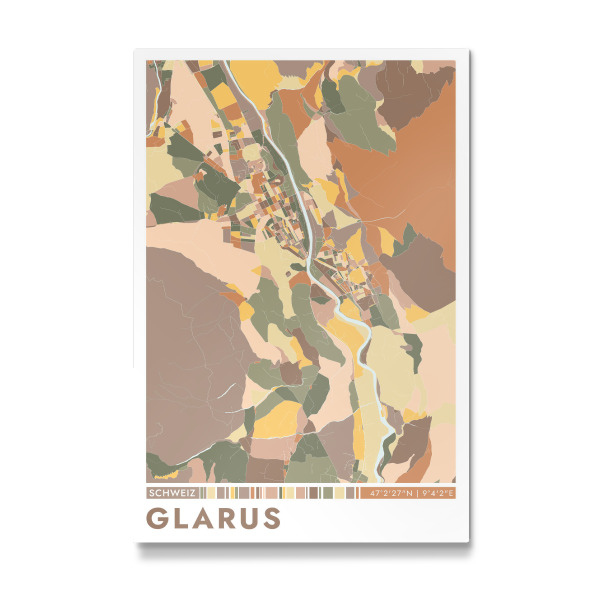 Galerie-Print "Glarus Color Map" 75x50 cm artboxONE