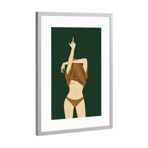 Poster mit Rahmen Silber "Unfiltered" artboxONE - Menschen