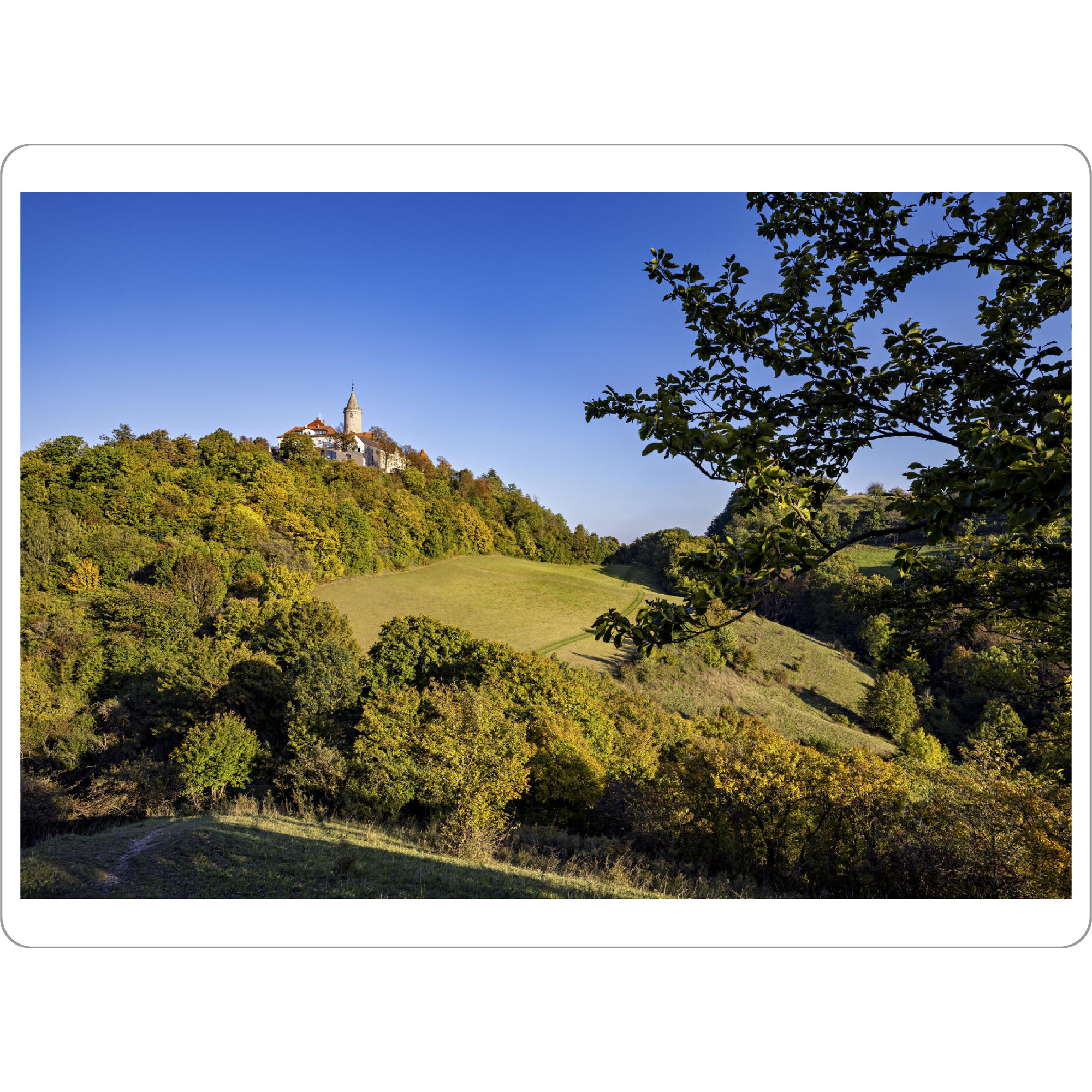 Tischset "Leuchtenburg" artboxONE - Architektur - Leuchtenburg,Saale holzland kreis,Burg,Schloss,Jena,Kahla,Seitenroda,Thüringen,Beleuchtet,Herbst