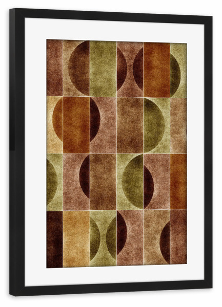 Poster mit Rahmen schwarz "Velluto Düstere Geometrie" artboxONE - Abstrakt,Geometrie