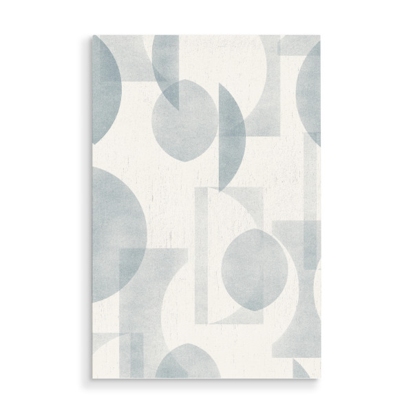 Holzbild "Armonica Blau" artboxONE - Abstrakt,Geometrie - Geometrisch,Formen,Strukturiert,Weich,Ausgewogen,Balance,Abstrakte kunst,Minimal,Scandi