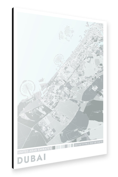 Alu-Dibond "City Dubai Color Map" 30x20 cm artboxONE