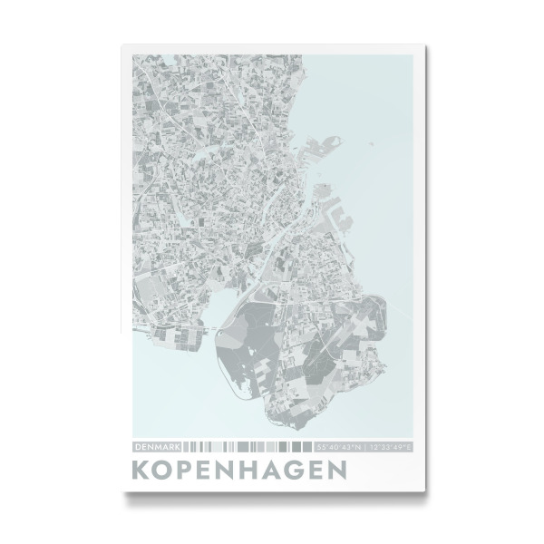 Galerie-Print "City Kopenhagen Color Map" 30x20 cm artboxONE