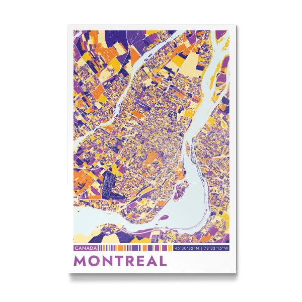 Galerie-Print "Stadt Montreal Colormap" 75x50 cm artboxONE
