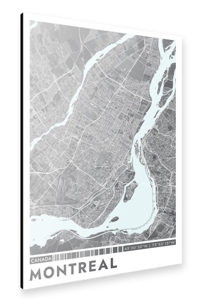 Alu-Dibond "Montreal City Color" 30x20 cm artboxONE