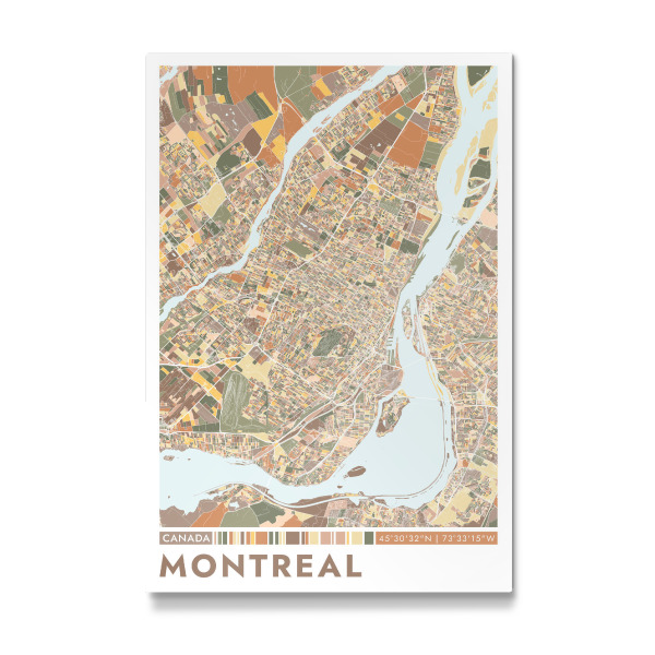 Galerie-Print "Montreal Color Map" 75x50 cm artboxONE
