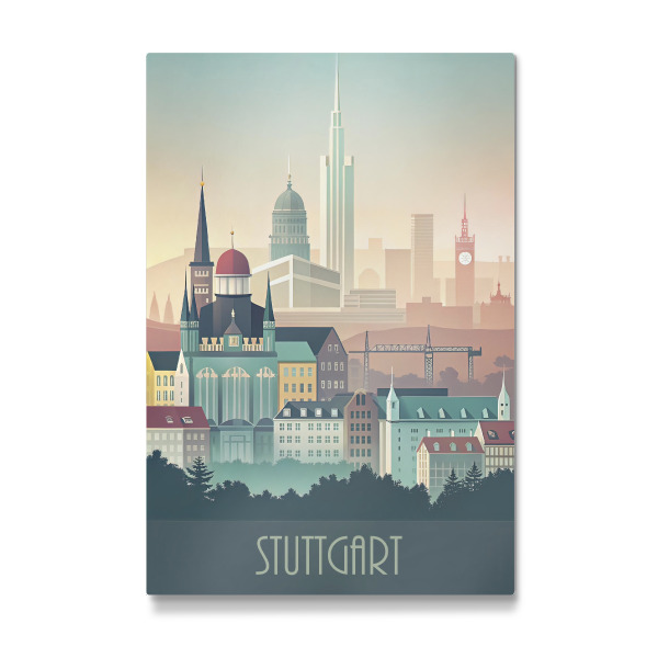 Galerie-Print "Skyline von Stuttgart" 75x50 cm artboxONE