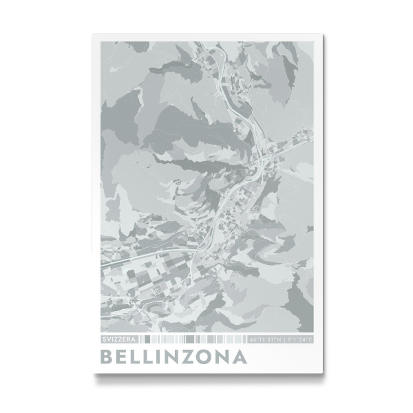 Galerie-Print "City Bellinzona Color Map" 75x50 cm artboxONE