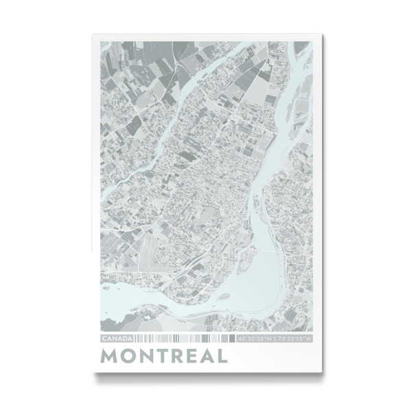 Galerie-Print "City Montreal Color Map" 75x50 cm artboxONE