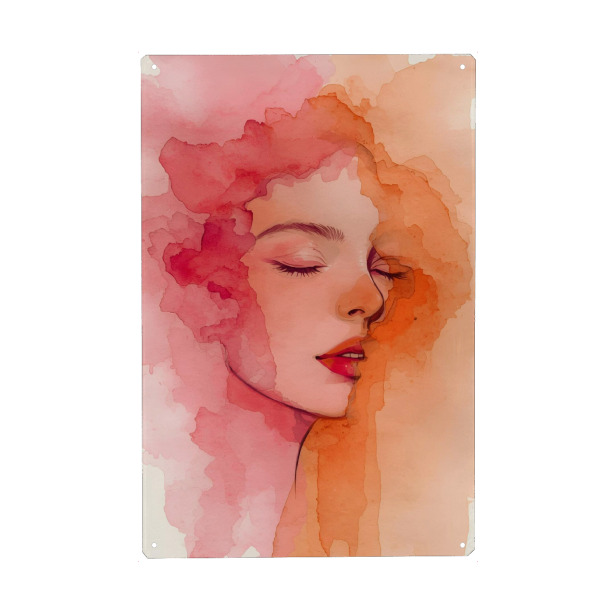 Metall Poster "Ein Traum (gesicht)" artboxONE - Abstrakt,Menschen