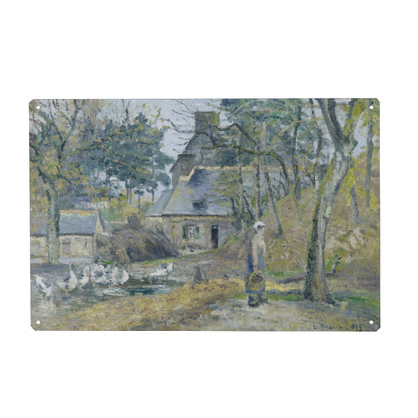 Metall Poster "Bauernhof in Montfoucault" artboxONE - Architektur,Für Mama,Für Papa