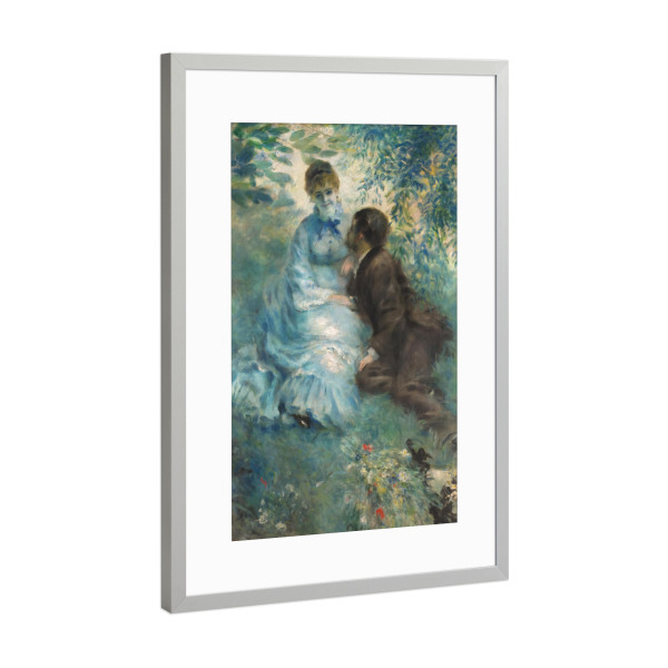 Poster mit Rahmen Silber "Liebende von Pierre-Auguste Renoir" artboxONE - Menschen,Für Mama,Für Papa