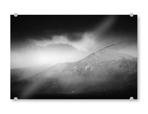 Acrylglasbild "Rough Scotland" artboxONE - Natur,Reise,Abstrakt,Schwarzweiß,Reise / Länder