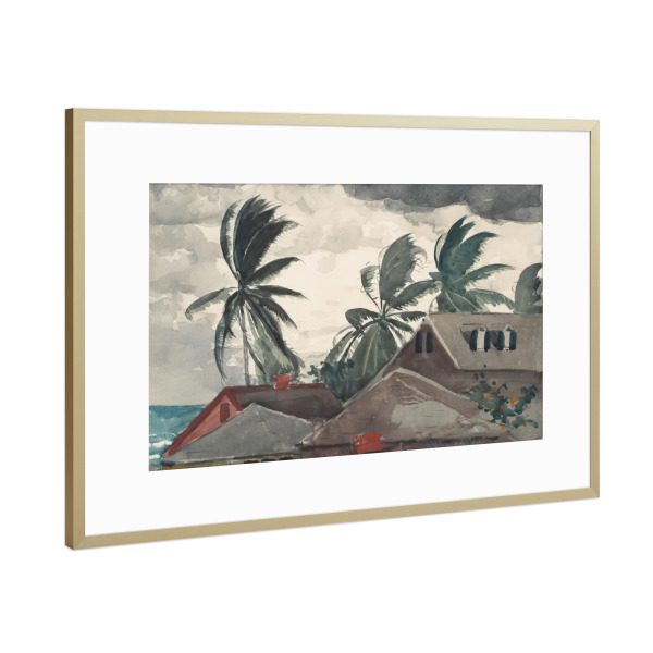 Poster mit Rahmen Gold "Hurrikan" artboxONE - Reise,Reise / Länder,Für Papa