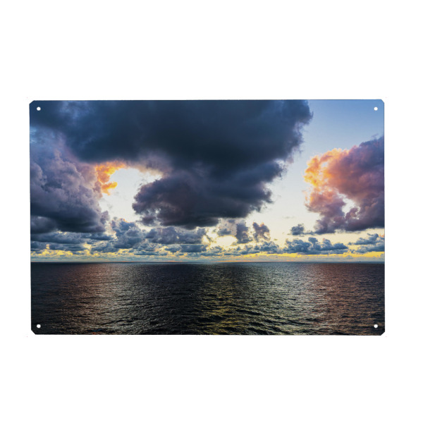 Metall Poster "Ostsee mit Wolken" artboxONE - Natur,Reise,Reise / Strand und Meer
