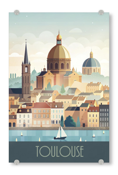 Acrylglasbild "Der Horizont von Toulouse" artboxONE - Städte,Reise,Architektur
