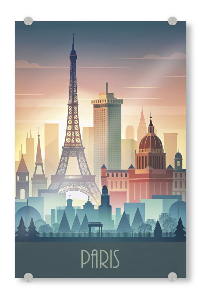 Acrylglasbild "Skyline von Paris" artboxONE - Städte,Reise,Architektur