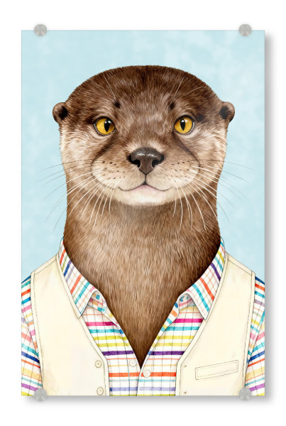Acrylglasbild "Otter in Weste" artboxONE - Tiere,Lustig