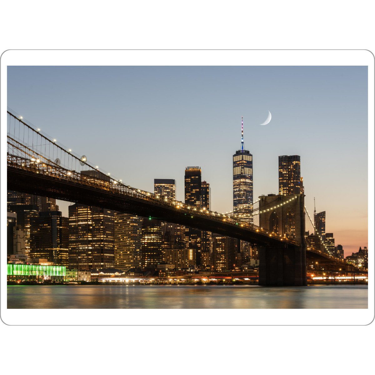 Tischset "Mondaufgang in New York City" artboxONE - Städte / New York,Reise,Architektur