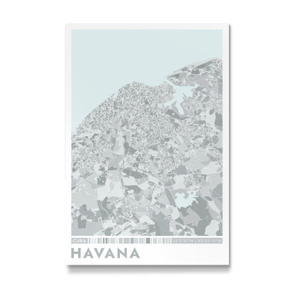 Galerie-Print "City Havanna Color Map" 75x50 cm artboxONE