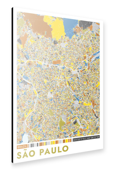 Alu-Dibond "Sao Paulo Color" 30x20 cm artboxONE