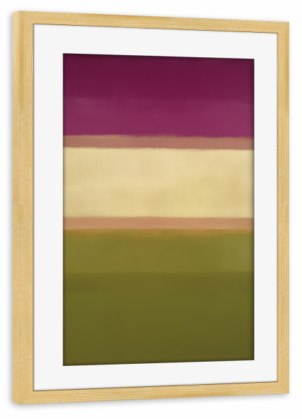 Poster mit Rahmen kiefer "Sanfte Farbfelder Struktur" artboxONE - Natur,Abstrakt,Geometrie