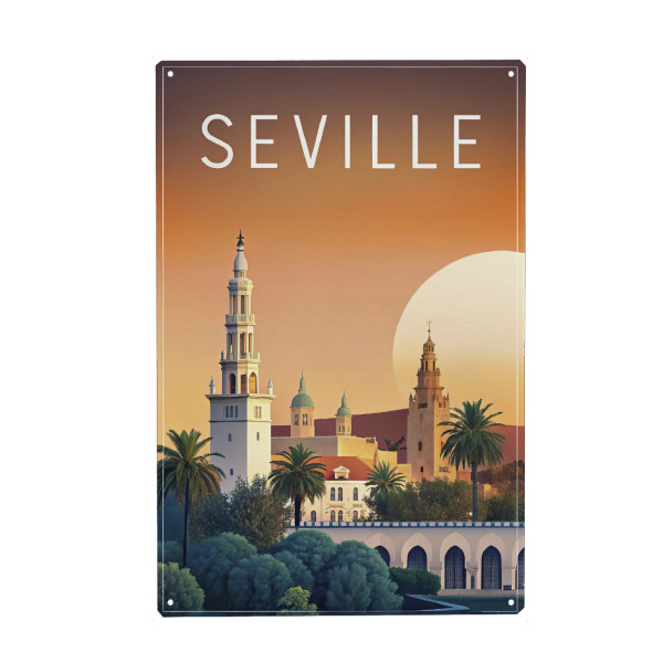 Metall Poster "Skyline von Sevilla" artboxONE - Städte,Reise,Architektur