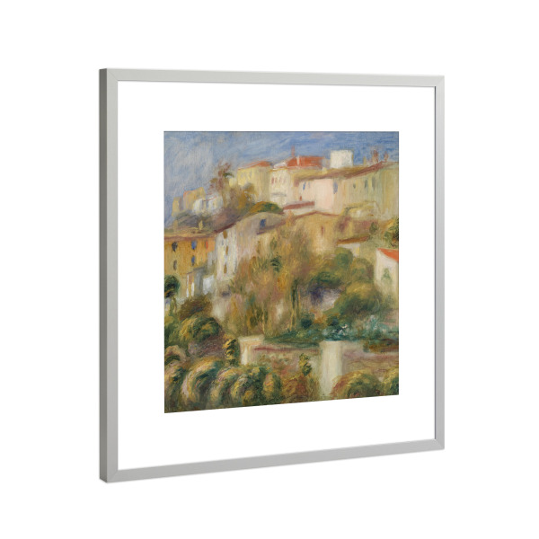 Poster mit Rahmen Silber "Häuser auf einem Hügel" artboxONE - Städte,Architektur,Für Papa