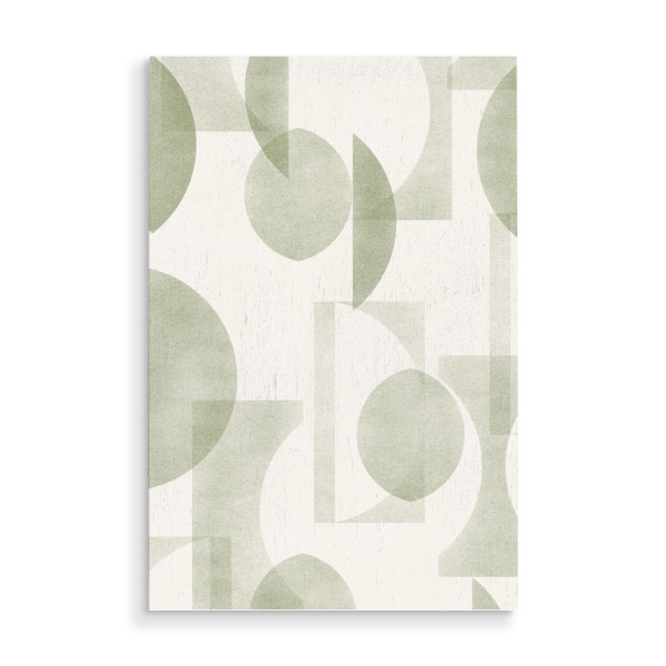 Holzbild "Armonica Olive" artboxONE - Abstrakt,Geometrie - Geometrisch,Formen,Strukturiert,Weich,Ausgewogen,Balance,Abstrakte kunst,Minimal,Scandi