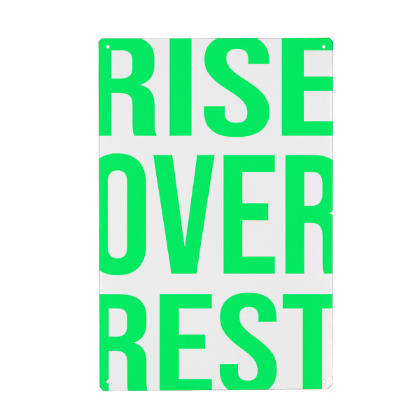 Holzbild "STEHE ÜBER DIE RUHE" artboxONE - Typografie