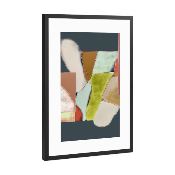 Poster mit Rahmen Schwarz (Metallic) "Formen im Gleichgewicht" artboxONE - Natur,Abstrakt,Geometrie