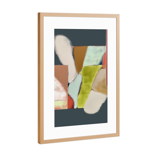 Poster mit Rahmen Kupfer "Formen im Gleichgewicht" artboxONE - Natur,Abstrakt,Geometrie