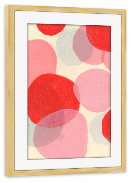 Poster mit Rahmen kiefer "Runde Formenspiel" artboxONE - Für Kinder,Abstrakt,Geometrie