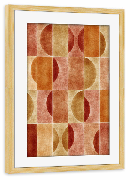 Poster mit Rahmen kiefer "Velluto-Fallgeometrie" artboxONE - Abstrakt,Geometrie